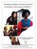 Photo collage of women speaking, in graduation gown, conferring and with the SAWID logo